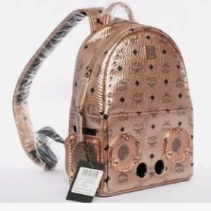 MCM Metallic Rose Wizpak Backpack